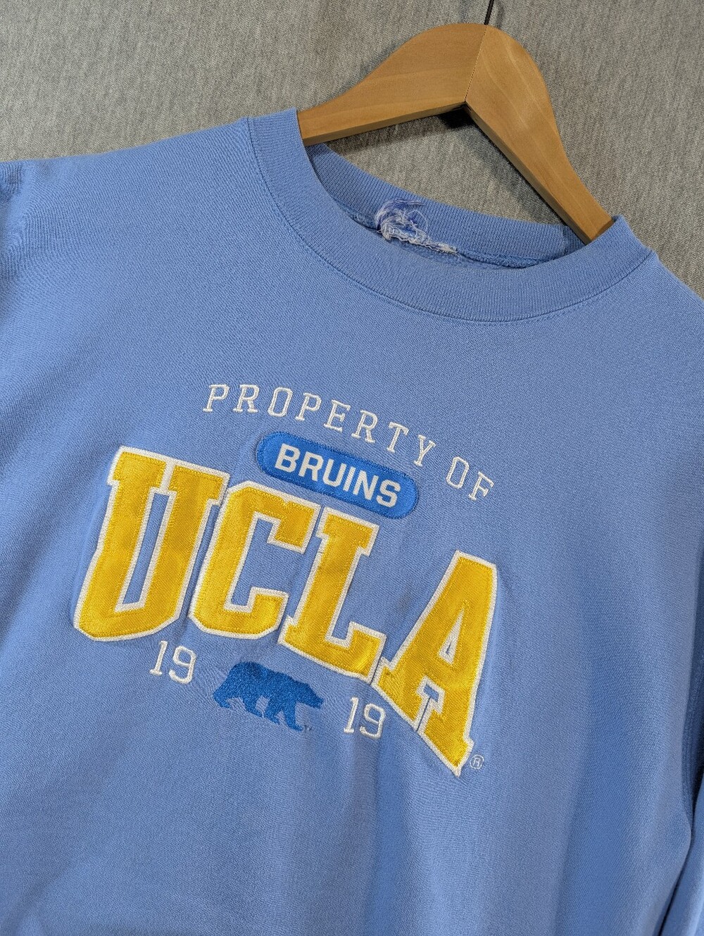 Champion UCLA Sweatshirt Women's Large "Property Of Bruins 1919" Blue Sherpa